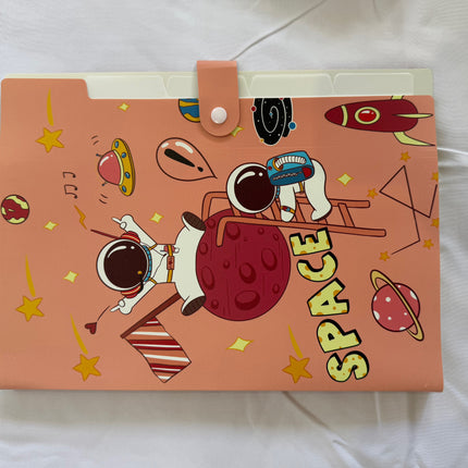 File Folder 5 Pockets - Cute Unicorn Letter A4 Accordion Expanding File Paper Document Organizer Tabs with Cover