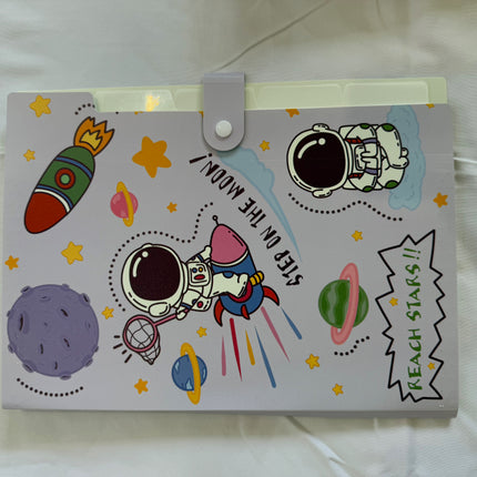 File Folder 5 Pockets - Cute Unicorn Letter A4 Accordion Expanding File Paper Document Organizer Tabs with Cover