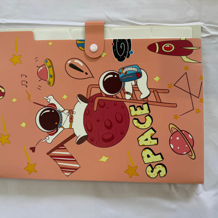 File Folder 5 Pockets - Cute Unicorn Letter A4 Accordion Expanding File Paper Document Organizer Tabs with Cover