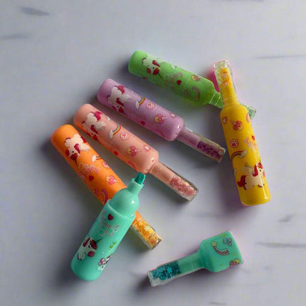 Cute Glitter Bottle Shape Highlighter - Kids Love Gifts