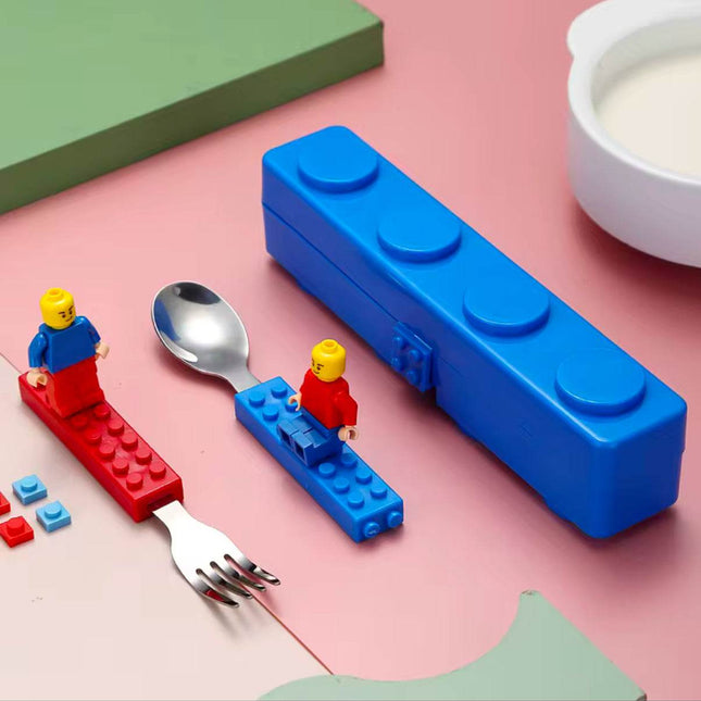 Lego Style Spoon and Fork for Kids - Kids Love Gifts
