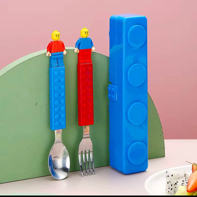 Lego Style Spoon and Fork for Kids - Kids Love Gifts