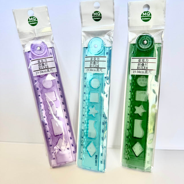 Clear Colors Folding and Straight Ruler for Kids - Kids Love Gifts