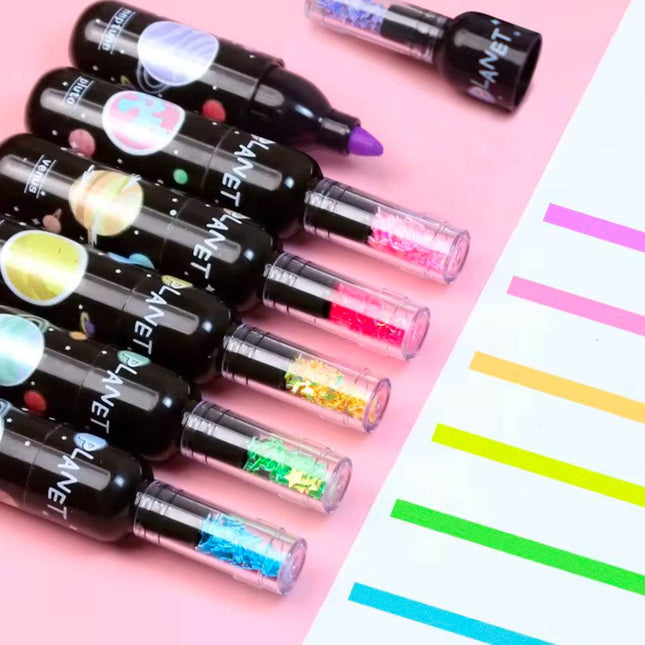 Cute Glitter Bottle Shape Highlighter - Kids Love Gifts