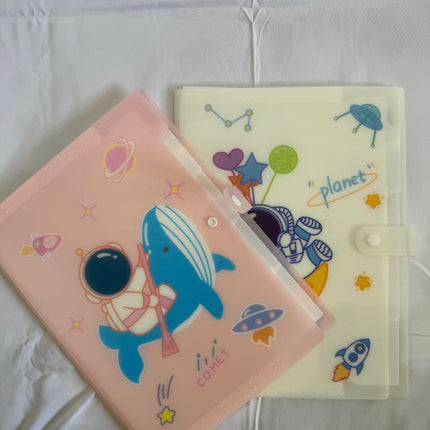 File Folder 5 Pockets - Cute Unicorn Letter A4 Accordion Expanding File Paper Document Organizer Tabs with Cover