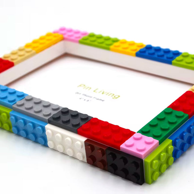 DIY Colourful Lego Style Photo Frame For Home Decoration Creative Family Activity & Educational Gift