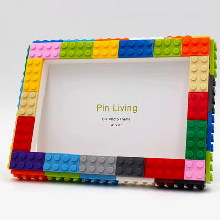 DIY Colourful Lego Style Photo Frame For Home Decoration Creative Family Activity & Educational Gift
