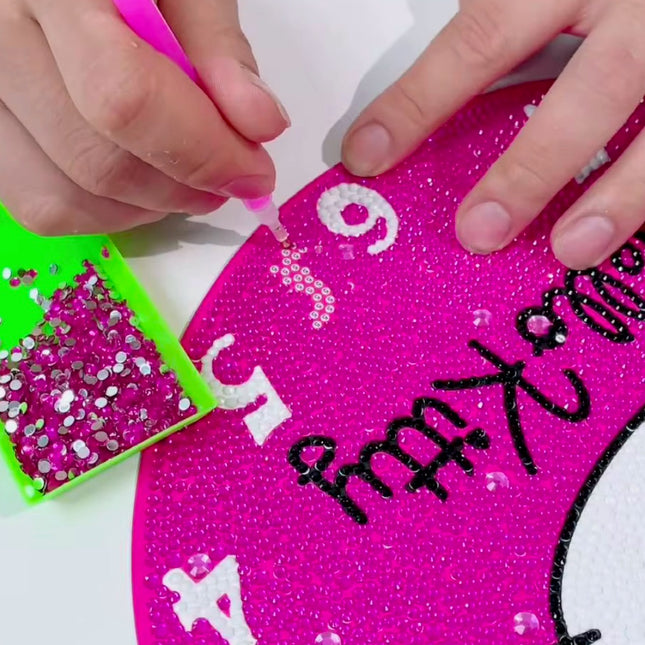 DIY Diamond Kids Activity Gems Clock